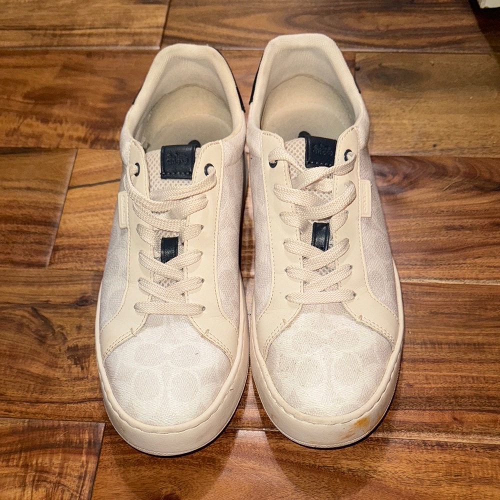 COACH Low-Top Monogram Logo Sneakers - Picture 2 of 5